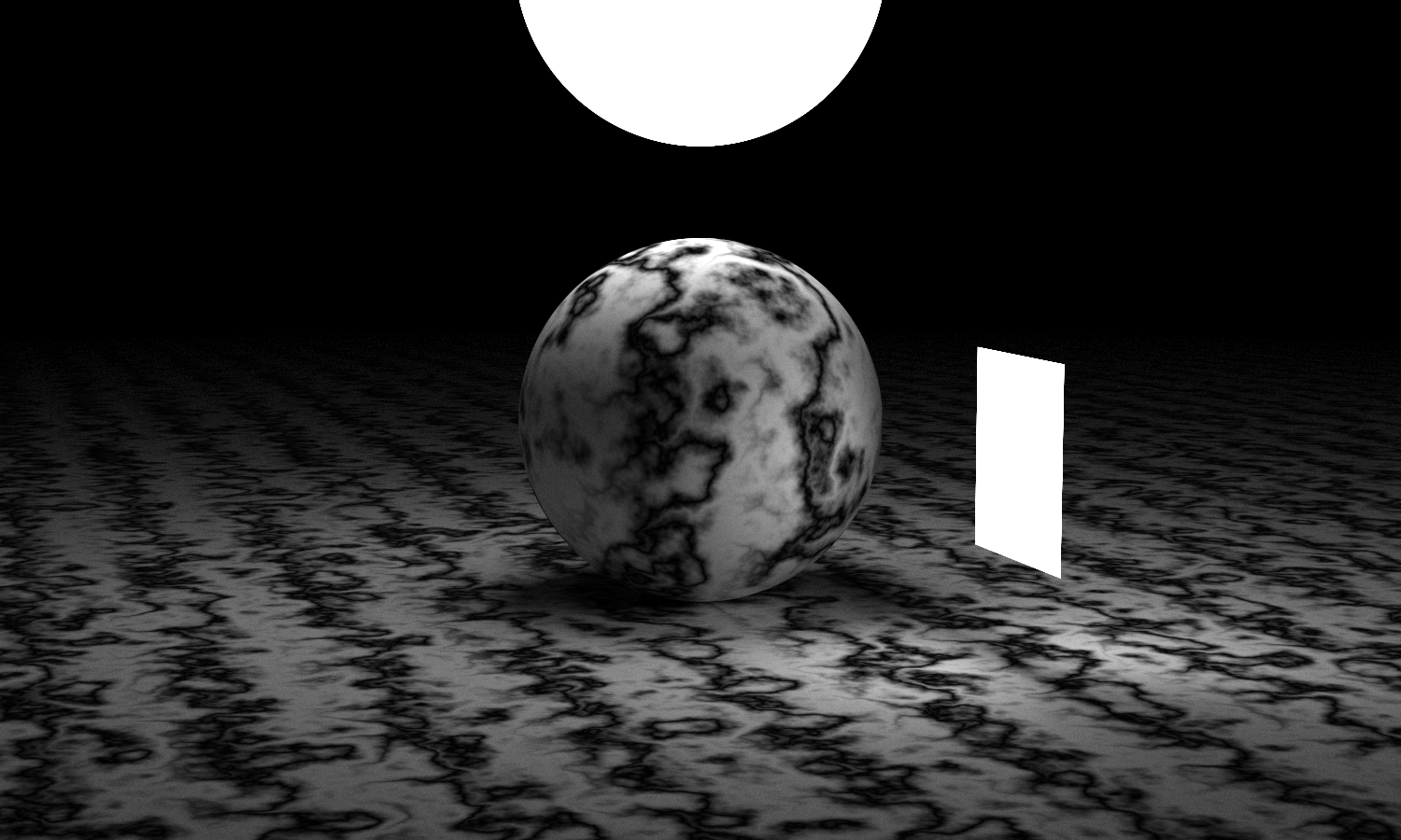 rendered image of RTNW's ball with noise texture scene